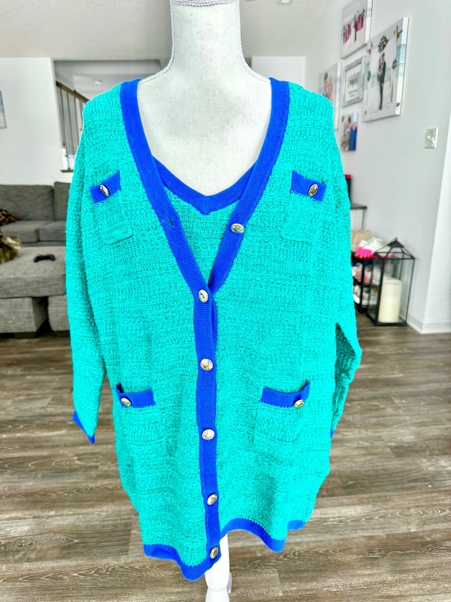 Lilly Pulitzer Tank and Cardigan Set Size XL